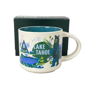 Starbucks Lake Tahoe 2024 Discovery Series Coffee Mug Cup 14 oz Ceramic Boxed